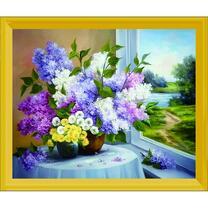 Букеты из сирени и одуванчиков