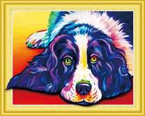 Мохнатый пёс отдыхает