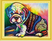 Маленький бульдог в стиле поп-арт