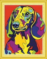 Красочная такса в ярких тонах