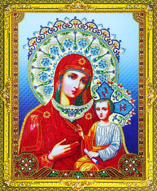 Алмазная мозаика 5D 40x50 Казанская икона Божией Матери