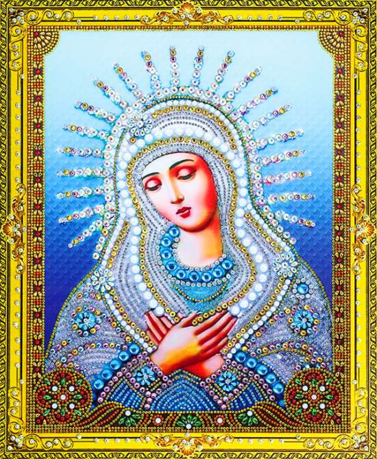 Алмазная мозаика 5D 40x50 Икона Умиление Пресвятой Богородицы