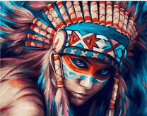 Девушка в индейском наряде