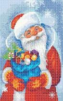 Дед мороз с синим мешком подарков