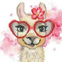 Лама в очках сердечком