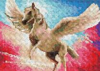 Белокрылый пегас в небе