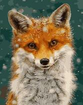 Красивая лиса под снегом