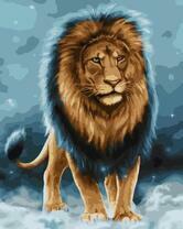 Лев в снежной долине