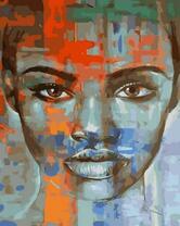 Портрет африканки в ярких красках