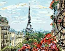 Красивый эскиз парижской улицы