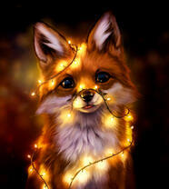 Лисенок в гирлянде