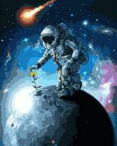 Космонавт и цветочек