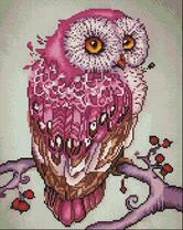 Сова в ярких цветах