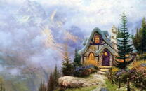 Домик на вершине горы