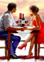 Романтический ужин в кафе