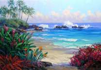 Море, пальмы и цветы