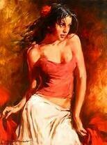 Горячая латинскач танцовщица