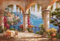 Терраса с арками и видом на море