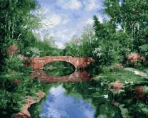 Каменный мост через лесную речушку