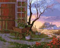 Цветы у амбара