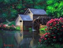 Водяная мельница у реки