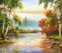 Туманное утро над рекою