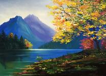 Прекрасный пейзаж с видом на горы