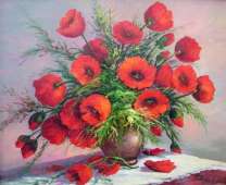 Большой букет маков