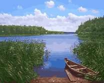 Широка река и лодка