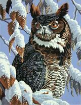 Грозный филин ранней зимой
