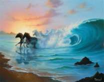 Морские жеребцы в лазури