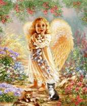 Ангел с котенком на руках