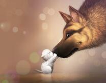 Пёс и котёнок