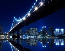 Мост и ночной Нью-Йорк