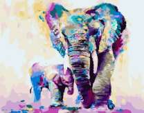 Слон с детенышем