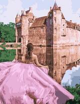 Девушка и замок у воды