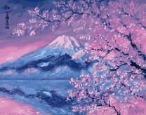 Вулкан Фудзи и сакура