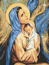 Дева Мария с младенцем под звёздами