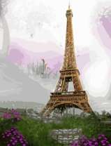 Цветущая весна у Эйфелевой башни
