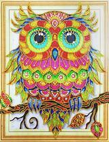 Сова с большими лазурными глазами