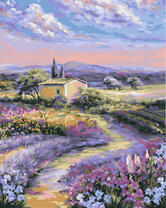 Дорога к домику сквозь цвтущие поля