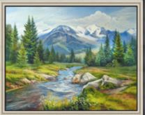 Русло реки у подножья гор