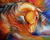 Конь с перьями