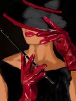 Девушка с сигарой и в шляпе