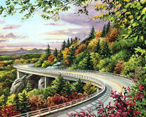 Дорога серпантин среди гор