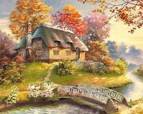 Домик у небольшой реки