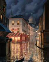 Ночная улица Парижа