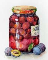 Банка сливового варенья
