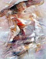 Воздушная девушка в шляпе