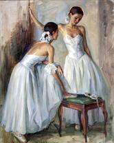 Балерины готовятся к выходу на сцену